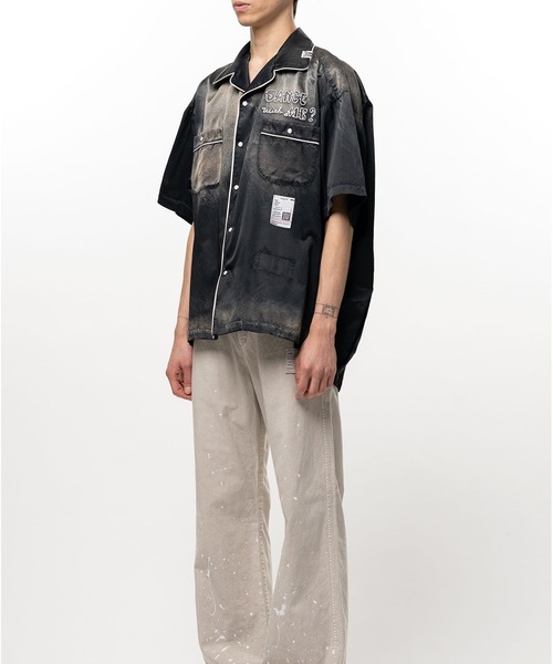 Maison MIHARA YASUHIRO（メゾンミハラヤスヒロ）の「【MIHARAYASUHIRO/ミハラヤスヒロ】Sun Faded Like Satin Shirt / SUN FADE H/S SATIN SHIRTS（シャツ/ブラウス・メンズ・ダークグリーン/ブラック/ベージュ・44/48/46）」の6枚目の写真