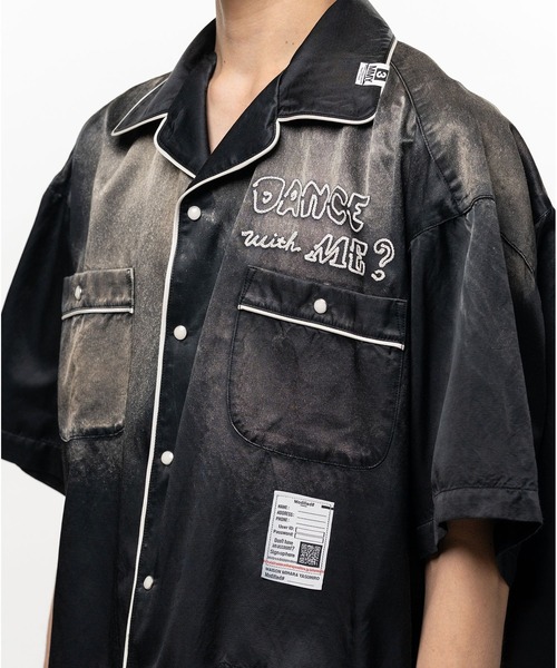 Maison MIHARA YASUHIRO（メゾンミハラヤスヒロ）の「【MIHARAYASUHIRO/ミハラヤスヒロ】Sun Faded Like Satin Shirt / SUN FADE H/S SATIN SHIRTS（シャツ/ブラウス・メンズ・ダークグリーン/ブラック/ベージュ・44/48/46）」の8枚目の写真