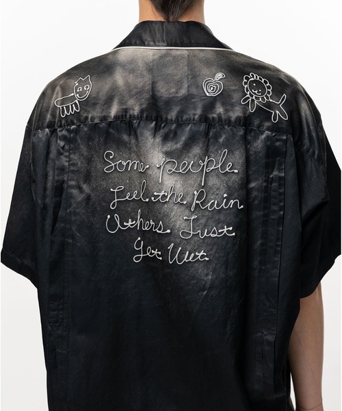 Maison MIHARA YASUHIRO（メゾンミハラヤスヒロ）の「【MIHARAYASUHIRO/ミハラヤスヒロ】Sun Faded Like Satin Shirt / SUN FADE H/S SATIN SHIRTS（シャツ/ブラウス・メンズ・ダークグリーン/ブラック/ベージュ・44/48/46）」の9枚目の写真