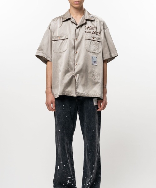 Maison MIHARA YASUHIRO（メゾンミハラヤスヒロ）の「【MIHARAYASUHIRO/ミハラヤスヒロ】Sun Faded Like Satin Shirt / SUN FADE H/S SATIN SHIRTS（シャツ/ブラウス・メンズ・ダークグリーン/ブラック/ベージュ・44/48/46）」の11枚目の写真