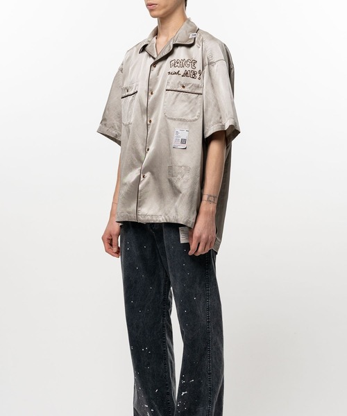 Maison MIHARA YASUHIRO（メゾンミハラヤスヒロ）の「【MIHARAYASUHIRO/ミハラヤスヒロ】Sun Faded Like Satin Shirt / SUN FADE H/S SATIN SHIRTS（シャツ/ブラウス・メンズ・ダークグリーン/ブラック/ベージュ・44/48/46）」の12枚目の写真