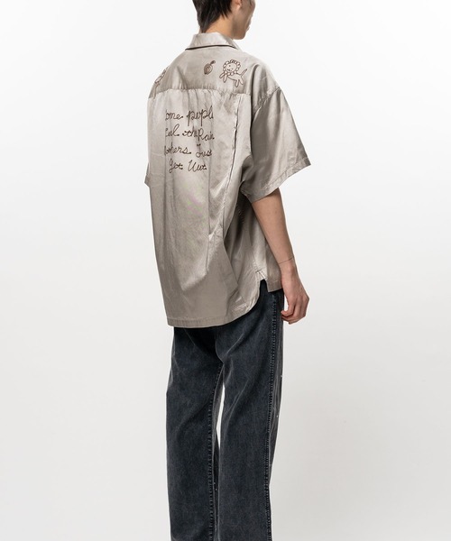 Maison MIHARA YASUHIRO（メゾンミハラヤスヒロ）の「【MIHARAYASUHIRO/ミハラヤスヒロ】Sun Faded Like Satin Shirt / SUN FADE H/S SATIN SHIRTS（シャツ/ブラウス・メンズ・ダークグリーン/ブラック/ベージュ・44/48/46）」の13枚目の写真