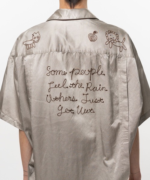 Maison MIHARA YASUHIRO（メゾンミハラヤスヒロ）の「【MIHARAYASUHIRO/ミハラヤスヒロ】Sun Faded Like Satin Shirt / SUN FADE H/S SATIN SHIRTS（シャツ/ブラウス・メンズ・ダークグリーン/ブラック/ベージュ・44/48/46）」の15枚目の写真