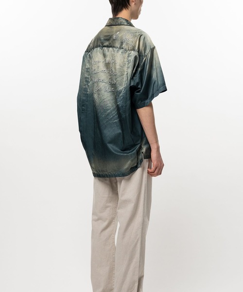Maison MIHARA YASUHIRO（メゾンミハラヤスヒロ）の「【MIHARAYASUHIRO/ミハラヤスヒロ】Sun Faded Like Satin Shirt / SUN FADE H/S SATIN SHIRTS（シャツ/ブラウス・メンズ・ダークグリーン/ブラック/ベージュ・44/48/46）」の18枚目の写真