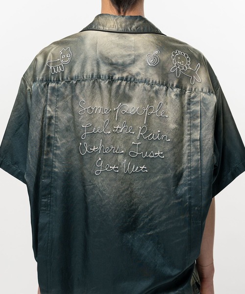Maison MIHARA YASUHIRO（メゾンミハラヤスヒロ）の「【MIHARAYASUHIRO/ミハラヤスヒロ】Sun Faded Like Satin Shirt / SUN FADE H/S SATIN SHIRTS（シャツ/ブラウス・メンズ・ダークグリーン/ブラック/ベージュ・44/48/46）」の20枚目の写真