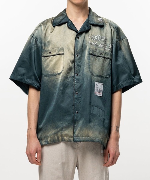 Maison MIHARA YASUHIRO（メゾンミハラヤスヒロ）の「【MIHARAYASUHIRO/ミハラヤスヒロ】Sun Faded Like Satin Shirt / SUN FADE H/S SATIN SHIRTS（シャツ/ブラウス・メンズ・ダークグリーン/ブラック/ベージュ・44/48/46）」の16枚目の写真