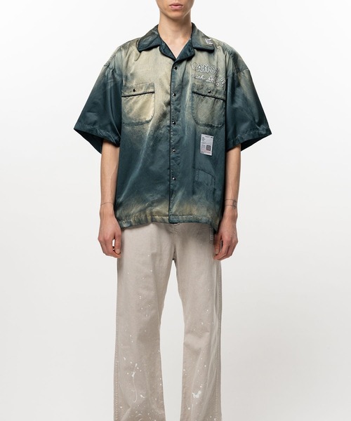 Maison MIHARA YASUHIRO（メゾンミハラヤスヒロ）の「【MIHARAYASUHIRO/ミハラヤスヒロ】Sun Faded Like Satin Shirt / SUN FADE H/S SATIN SHIRTS（シャツ/ブラウス・メンズ・ダークグリーン/ブラック/ベージュ・44/48/46）」の21枚目の写真