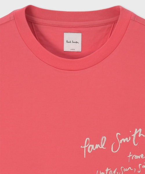 Paul Smith(ポールスミス)の「サマートラベルドローイング プリント Tシャツ / 163660 919T(Tシャツ/カットソー・メンズ・グリーン/ピンク・MEDIUM/X-LARGE/LARGE)」の8枚目の写真