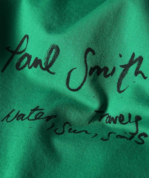 Paul Smith(ポールスミス)の「サマートラベルドローイング プリント Tシャツ / 163660 919T(Tシャツ/カットソー・メンズ・グリーン/ピンク・MEDIUM/X-LARGE/LARGE)」の6枚目の写真