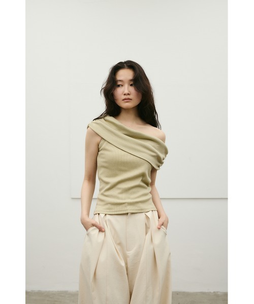 STYLEMIXER（スタイルミキサー）の「ギャザーオフショルトップ（Tシャツ/カットソー・レディース・ネイビー/アイボリー/ライトグリーン・FREE）」の16枚目の写真