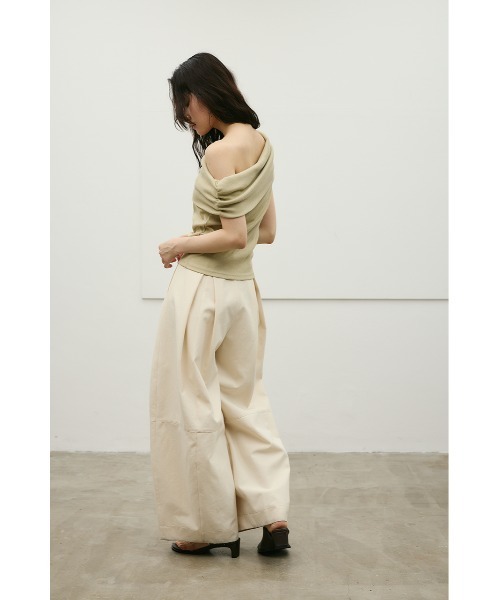 STYLEMIXER（スタイルミキサー）の「ギャザーオフショルトップ（Tシャツ/カットソー・レディース・ネイビー/アイボリー/ライトグリーン・FREE）」の19枚目の写真