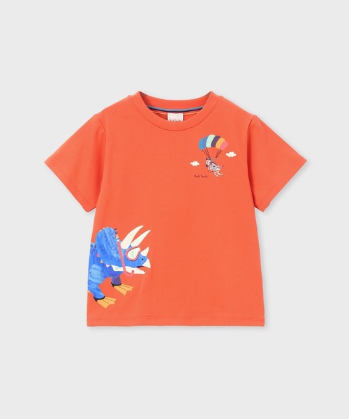 Paul Smith JUNIOR（ポールスミスジュニア）の「ボーイズ マリンダイナソー Tシャツ / 893197 3561215（Tシャツ/カットソー・キッズ・グレー/オレンジ・130cm/120cm/100cm/110cm）」の2枚目の写真