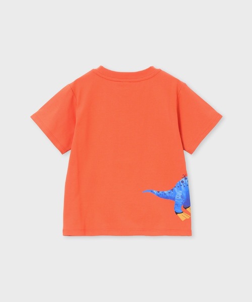 Paul Smith JUNIOR（ポールスミスジュニア）の「ボーイズ マリンダイナソー Tシャツ / 893197 3561215（Tシャツ/カットソー・キッズ・グレー/オレンジ・130cm/120cm/100cm/110cm）」の4枚目の写真