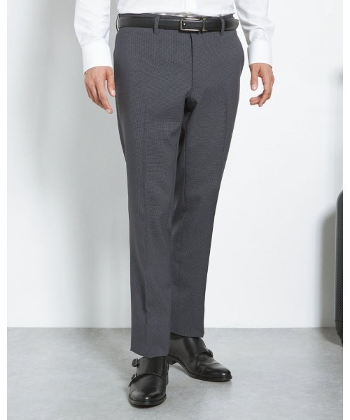LIFE STYLE TAILOR リネンライクコンフォータブル1タックパンツ