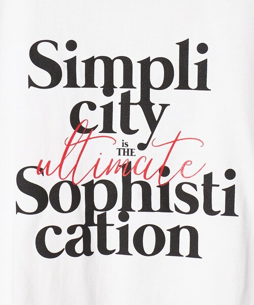 evergreen(エバーグリーン)の「<evergreen>SIMPLICITY プリント Tシャツ(Tシャツ/カットソー・メンズ・ホワイト・L/S/M)」の5枚目の写真