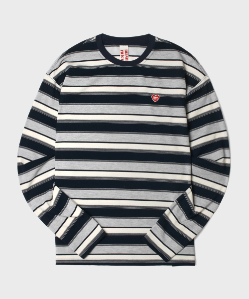 MASMARULEZ APPAREL(マスマルールズ アパレル)の「Multi Strip Long Sleeve_Navy(Tシャツ/カットソー・レディース・ネイビー・ONE SIZE)」の5枚目の写真
