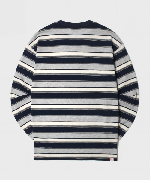 MASMARULEZ APPAREL(マスマルールズ アパレル)の「Multi Strip Long Sleeve_Navy(Tシャツ/カットソー・レディース・ネイビー・ONE SIZE)」の6枚目の写真