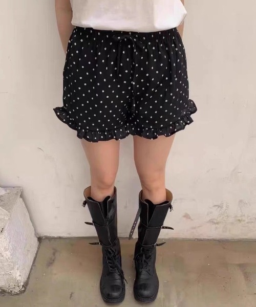 yuue' ( wear )(ユーイ)の「ドット柄フリルショートパンツ(その他パンツ・レディース・ホワイト/ブラック・FREE)」の17枚目の写真