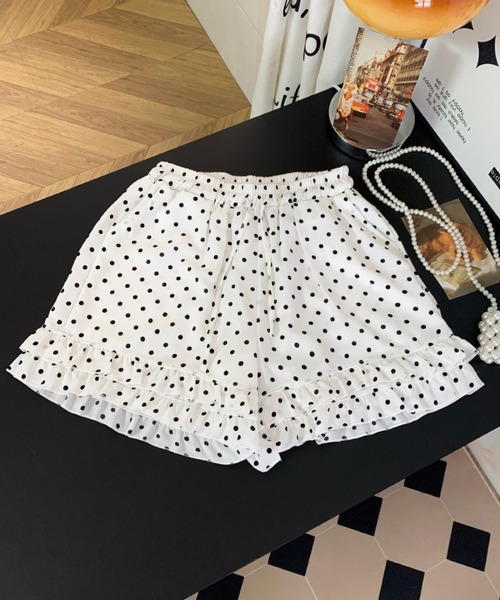 yuue' ( wear )(ユーイ)の「ドット柄フリルショートパンツ(その他パンツ・レディース・ホワイト/ブラック・FREE)」の11枚目の写真