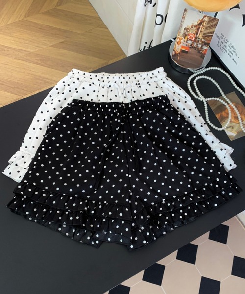 yuue' ( wear )(ユーイ)の「ドット柄フリルショートパンツ(その他パンツ・レディース・ホワイト/ブラック・FREE)」の18枚目の写真
