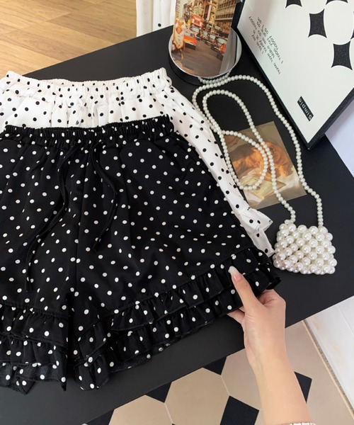yuue' ( wear )(ユーイ)の「ドット柄フリルショートパンツ(その他パンツ・レディース・ホワイト/ブラック・FREE)」の21枚目の写真