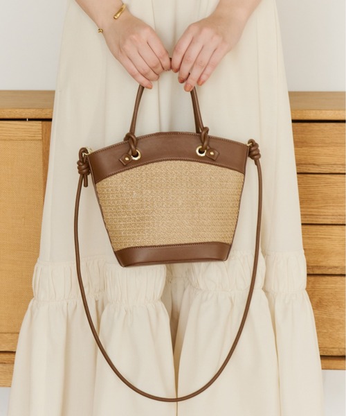 crochet tote bag/クロシェ編みトートバッグ（ハンドバッグ）｜OLUN 
