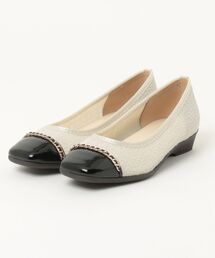 【Bridget Birkin Walk】チェーンアクセントスクエアパンプス (55221B)
