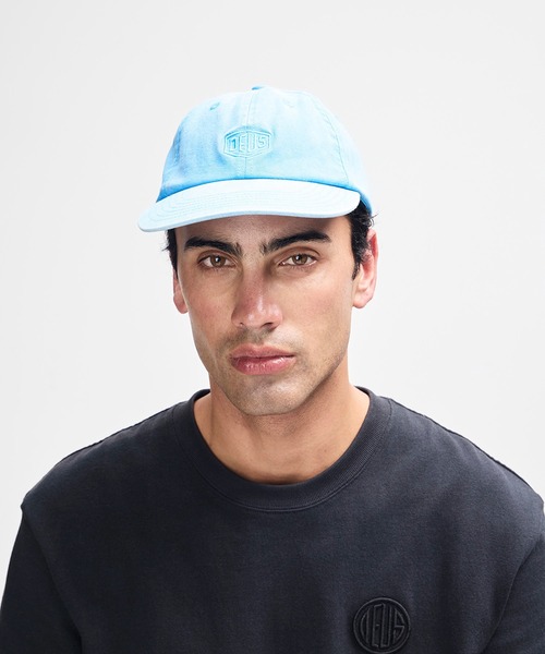 DEUS EX MACHINA(デウスエクスマキナ)の「SHIELD GARMENT DYED DAD CAP(キャップ・メンズ・ライトブルー/ブルー・OS)」の6枚目の写真
