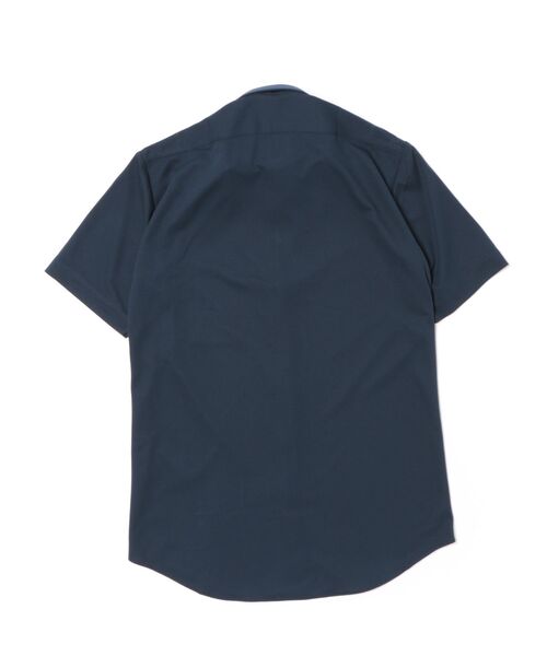 TAKA-Q（タカキュー）の「ワイシャツ メンズ ストレッチ 吸水速乾 ノンアイロン カッタウェイ 半袖 ビジネス ドレス NEWスタンダードフィット（ビジネスシャツ・メンズ・ネイビー・3L/MEDIUM/LARGE/S/X-LARGE）」の3枚目の写真