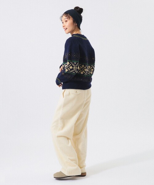 BEAMS BOY（ビームスボーイ）の「ハンドノルディック プルオーバー ニット（ニット/セーター・レディース・ネイビー/ブラウン・ONE SIZE）」の8枚目の写真