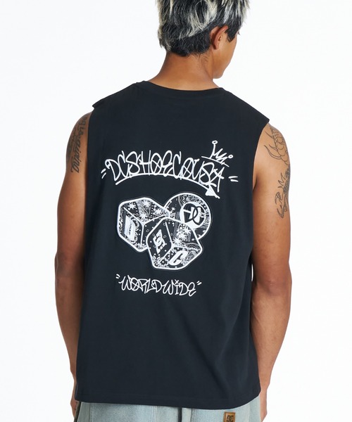 DC SHOES(ディーシーシューズ)の「ディーシーシューズ アウトドアカジュアル 半袖Tシャツ 26 PLAY SL(Tシャツ/カットソー・メンズ・ホワイト/ブラック・M/L/LL)」の2枚目の写真