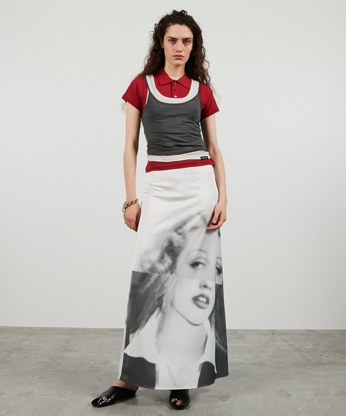 PRANK PROJECT(プランクプロジェクト)の「【2026Summer Pre-Order】フェイスプリントスカート / Face Print Skirt(スカート・レディース・グレー/ホワイト・36/38)」の13枚目の写真