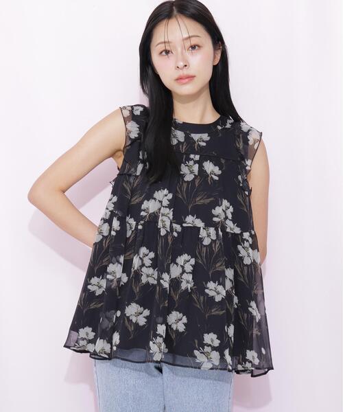 JILL by JILL STUART(ジルバイジルスチュアート)の「ティアードチュニック(シャツ/ブラウス・レディース・ブラック系その他/ホワイト系その他・FREE)」の4枚目の写真