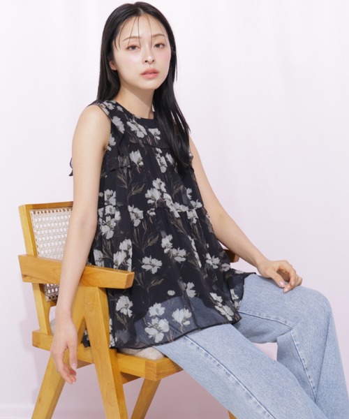 JILL by JILL STUART(ジルバイジルスチュアート)の「ティアードチュニック(シャツ/ブラウス・レディース・ブラック系その他/ホワイト系その他・FREE)」の2枚目の写真