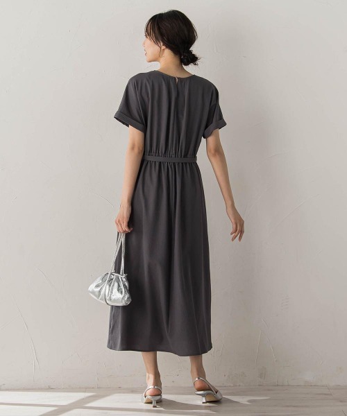Droite lautreamont(ドロワットロートレアモン)の「ラフロニークロスワンピース(ワンピース・レディース・チャコールグレー/カーキ/ネイビー・S/M)」の16枚目の写真