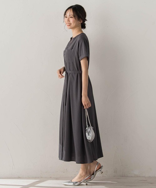 Droite lautreamont(ドロワットロートレアモン)の「ラフロニークロスワンピース(ワンピース・レディース・チャコールグレー/カーキ/ネイビー・S/M)」の15枚目の写真