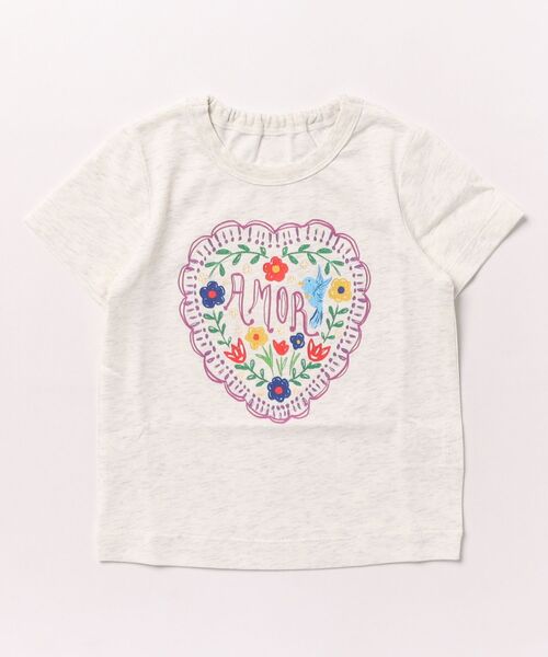 HAKKA BABY（ハッカベビー）の「[ベビー]32／－天竺半袖Tシャツ（接触冷感）（Tシャツ/カットソー・キッズ・ライトグレー/ピンク・L）」の2枚目の写真