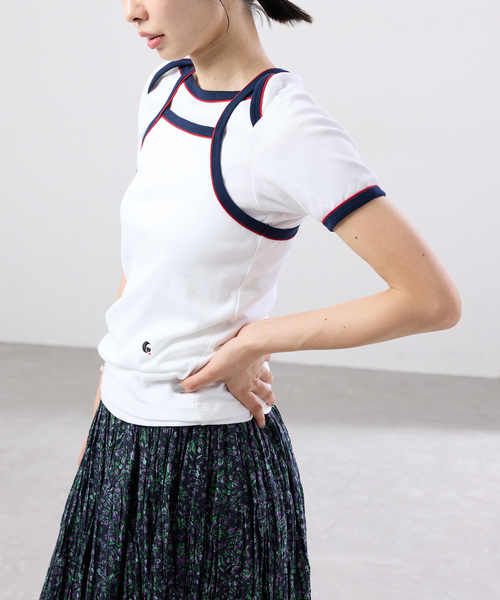 IENA(イエナ)の「Girls Department club COLOR TRIM CAMI キャミソール GDC26A-001(キャミソール・レディース・ホワイト・FREE)」の3枚目の写真