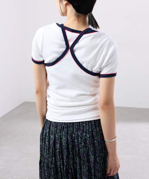 IENA(イエナ)の「Girls Department club COLOR TRIM CAMI キャミソール GDC26A-001(キャミソール・レディース・ホワイト・FREE)」の4枚目の写真