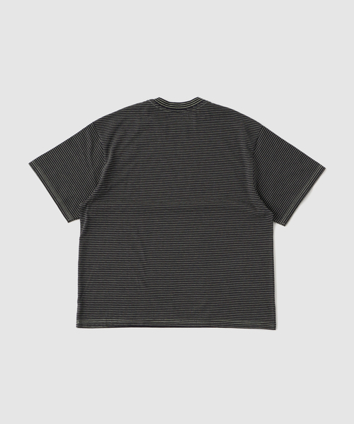 Yonetomi(ヨネトミ)の「米富繊維 / Yonetomi 別注 ガーメントダイ ボーダー Tシャツ(Tシャツ/カットソー・メンズ・ダークグリーン/チャコールグレー/ブラウン/パープル/ブルー系その他・LARGE/MEDIUM)」の8枚目の写真