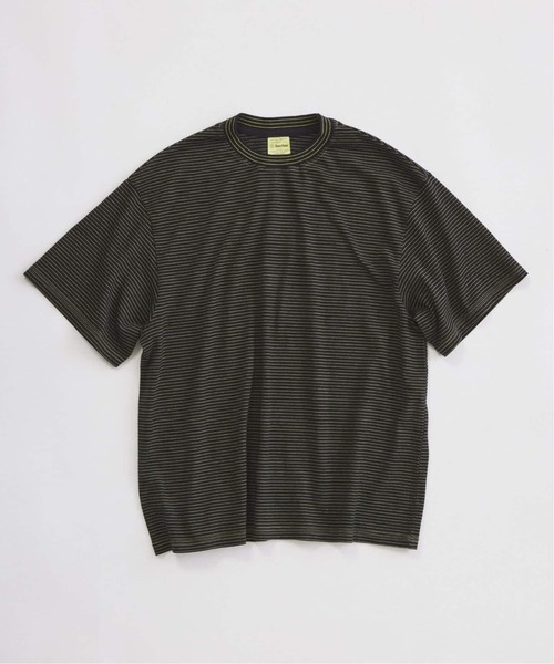 Yonetomi(ヨネトミ)の「米富繊維 / Yonetomi 別注 ガーメントダイ ボーダー Tシャツ(Tシャツ/カットソー・メンズ・ダークグリーン/チャコールグレー/ブラウン/パープル/ブルー系その他・LARGE/MEDIUM)」の1枚目の写真