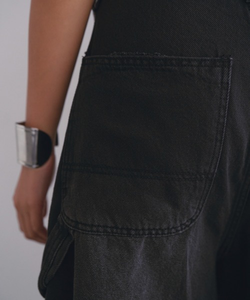 SOEMIN(ソミン)の「【SELECT】Denim bermuda pants/ウエストクロスデニムハーフパンツ(デニムパンツ・レディース・ライトブルー/ブラック・FREE)」の8枚目の写真
