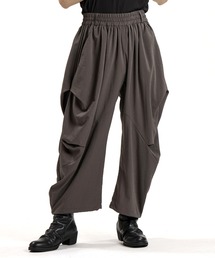 NO ID. | 【NO ID.】Linen Touch Gathered Drape Easy Trousers / リネン タッチ ギャザー ドレープ イージー トラウザーズ(その他パンツ)