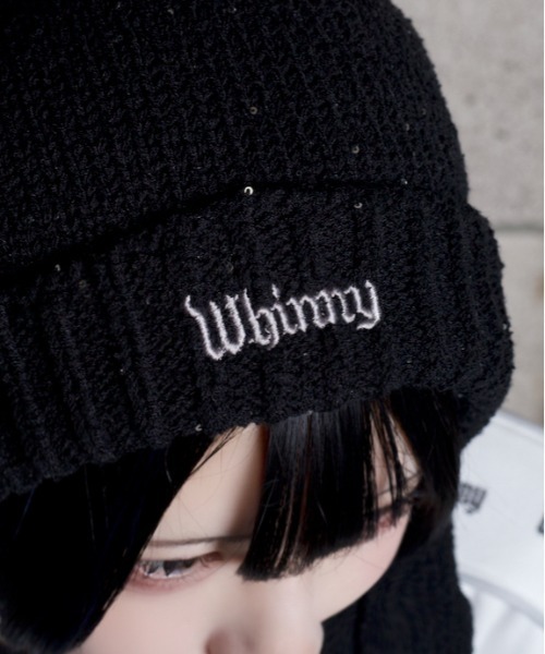Whinny(ホワイニー)の「Whinny/【2026春夏新作♪】きらめくうさジャンプ帽(ニットキャップ/ビーニー・レディース・ブラック/ホワイト/グレー・FREE)」の22枚目の写真