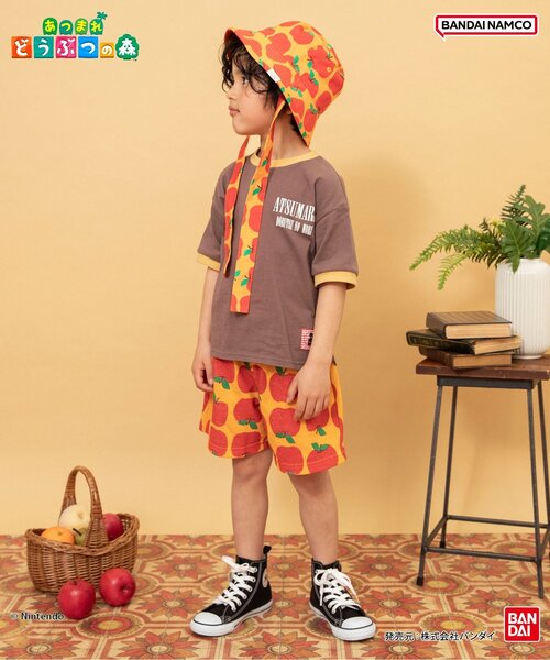BREEZE(ブリーズ)の「あつまれ どうぶつの森 リンガーTシャツ(Tシャツ/カットソー・キッズ・ブルー/ブラック/イエロー/オフホワイト/ブラウン/オレンジ・100/140/110/80/120/90/130)」の16枚目の写真