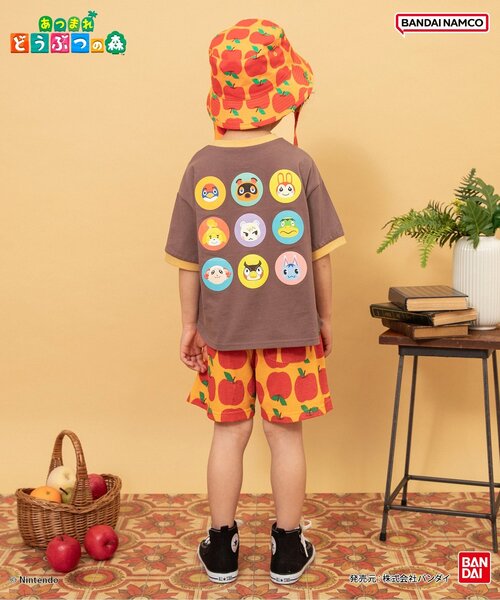 BREEZE(ブリーズ)の「あつまれ どうぶつの森 リンガーTシャツ(Tシャツ/カットソー・キッズ・ブルー/ブラック/イエロー/オフホワイト/ブラウン/オレンジ・100/140/110/80/120/90/130)」の15枚目の写真