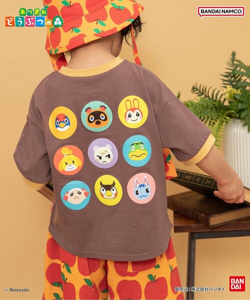 BREEZE(ブリーズ)の「あつまれ どうぶつの森 リンガーTシャツ(Tシャツ/カットソー・キッズ・ブルー/ブラック/イエロー/オフホワイト/ブラウン/オレンジ・100/140/110/80/120/90/130)」の14枚目の写真