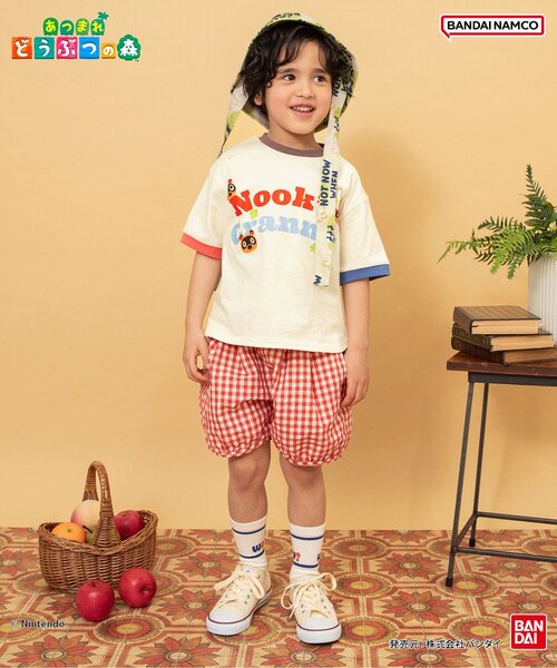 BREEZE(ブリーズ)の「あつまれ どうぶつの森 リンガーTシャツ(Tシャツ/カットソー・キッズ・ブルー/ブラック/イエロー/オフホワイト/ブラウン/オレンジ・100/140/110/80/120/90/130)」の13枚目の写真