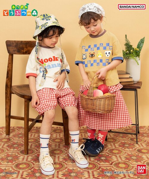 BREEZE(ブリーズ)の「あつまれ どうぶつの森 リンガーTシャツ(Tシャツ/カットソー・キッズ・ブルー/ブラック/イエロー/オフホワイト/ブラウン/オレンジ・100/140/110/80/120/90/130)」の11枚目の写真