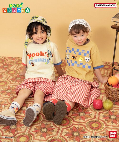 BREEZE(ブリーズ)の「あつまれ どうぶつの森 リンガーTシャツ(Tシャツ/カットソー・キッズ・ブルー/ブラック/イエロー/オフホワイト/ブラウン/オレンジ・100/140/110/80/120/90/130)」の10枚目の写真